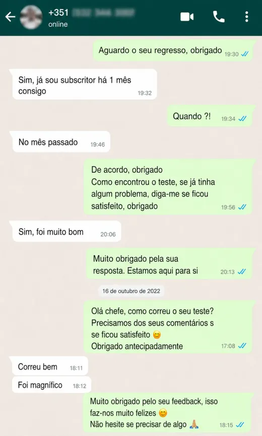 Testemunho WhatsApp IPTV Portugal