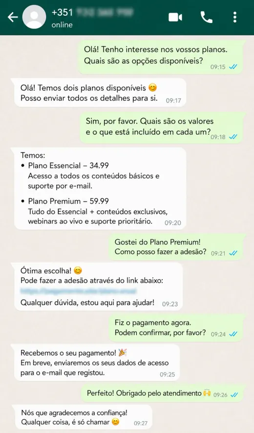 Testemunho WhatsApp IPTV Portugal